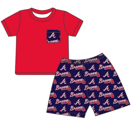 Atlanta Braves Boy Short Set