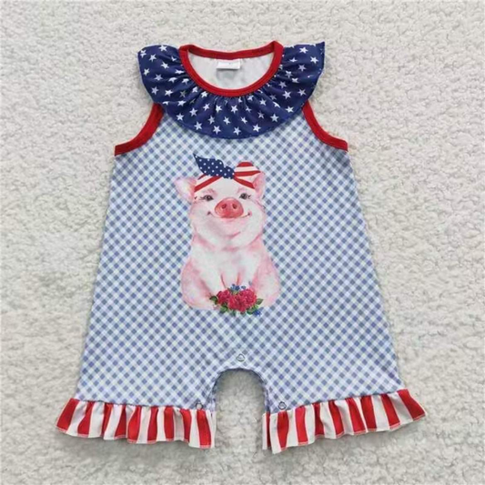 Patriotic Pig Romper
