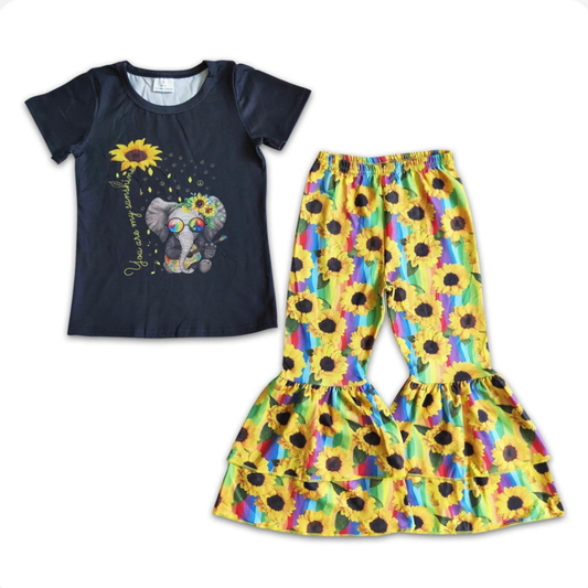 Elephant & Sunflowers