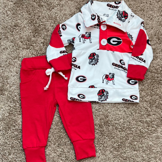 UGA Football Pullover Set