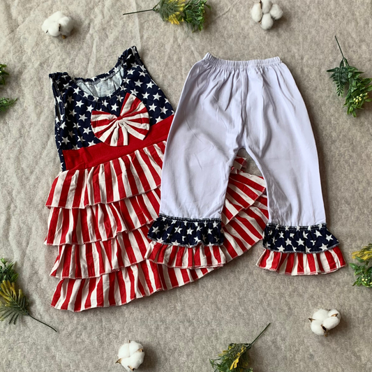 Red, White & Blue Top and Pant Set