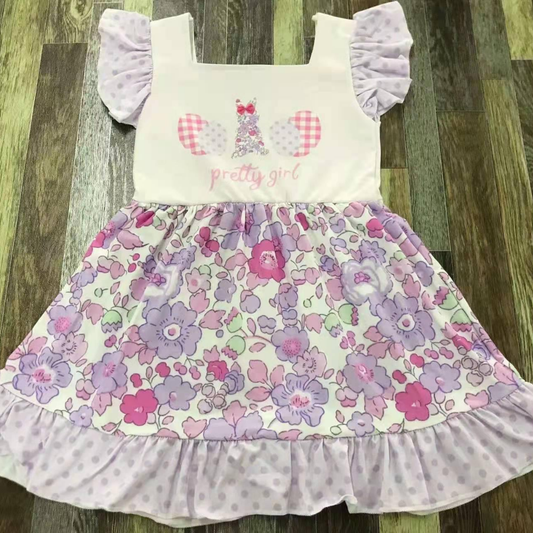 Lavender & White Bunny Dress