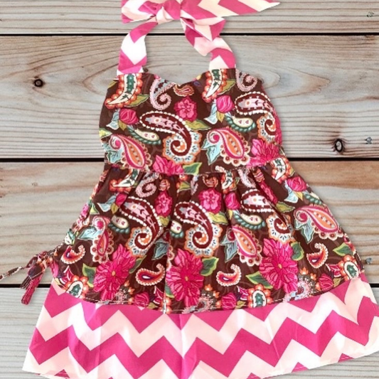 Paisley Dress that Tie Around the Neck