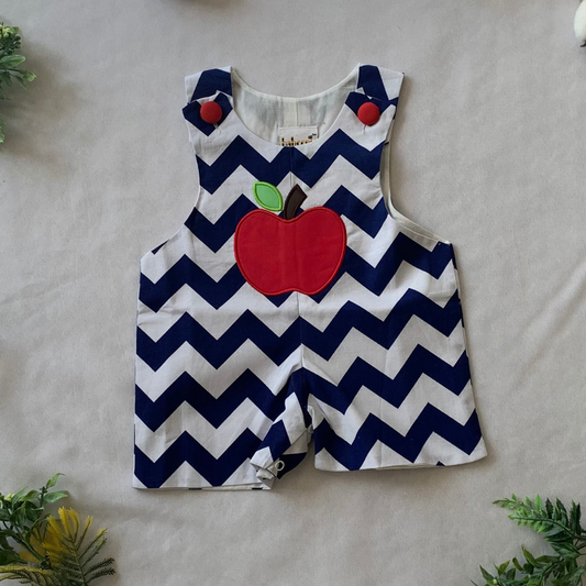 Boy Apple Applique Jumpsuit